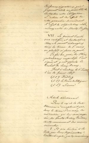 Copy of the Treaty of London 1827 between the three Great Powers (United Kingdom, France, Russia) Page 7