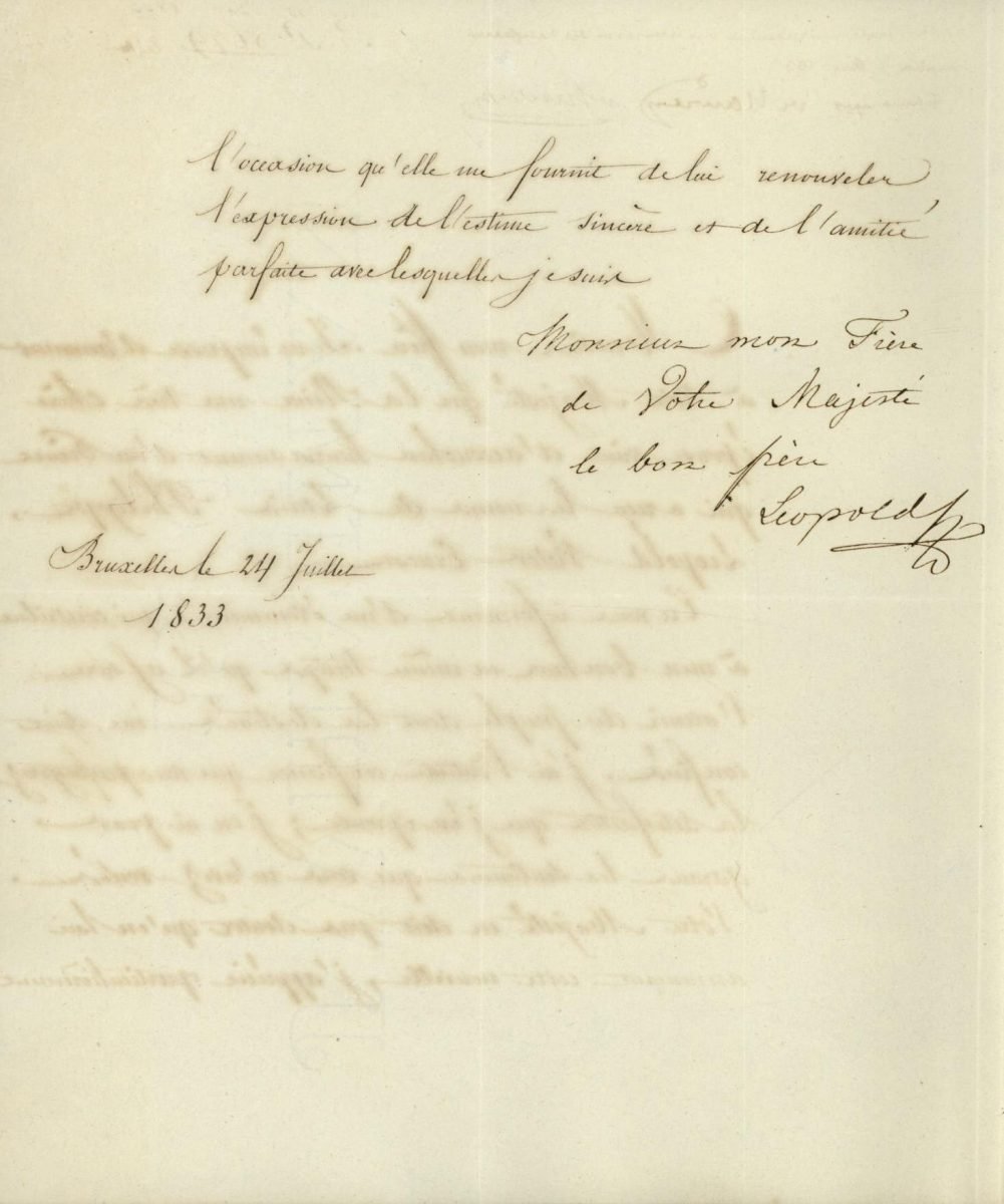 King Leopold of Belgium notifies King Othon of Greece of the birth of his son Page 2