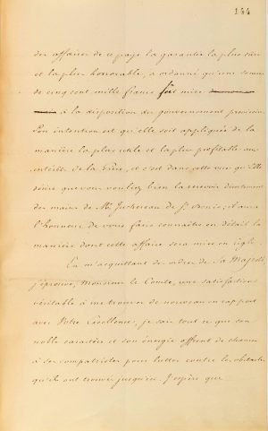 French Minister of Foreign Affairs Count Auguste de la Feronnays notifies Governor of Greece Ioannis Kaposistrias of the nomination of Baron Antoine Juchereau de Saint-Denis as the French Consular Agent to the Greek Government Page 3
