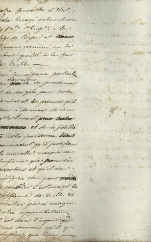 Copy of the credentials of Alexandros Mavrokordatos to the King of Bavaria Page 2