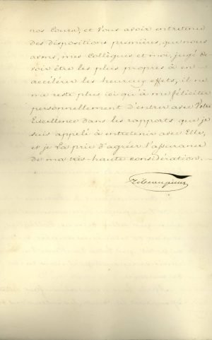 The Ambassador of Russia in Constantinople, Count Alexandre de Ribeaupierre, sends a letter to Governor of Greece Ioannis Kapodistrias from Corfu, where the Ambassadors of the three Great Powers convene, asking him for statistics to be used during the Conference Page 3