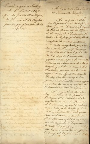 Copy of the Treaty of London 1827 between the three Great Powers (United Kingdom, France, Russia) Page 2