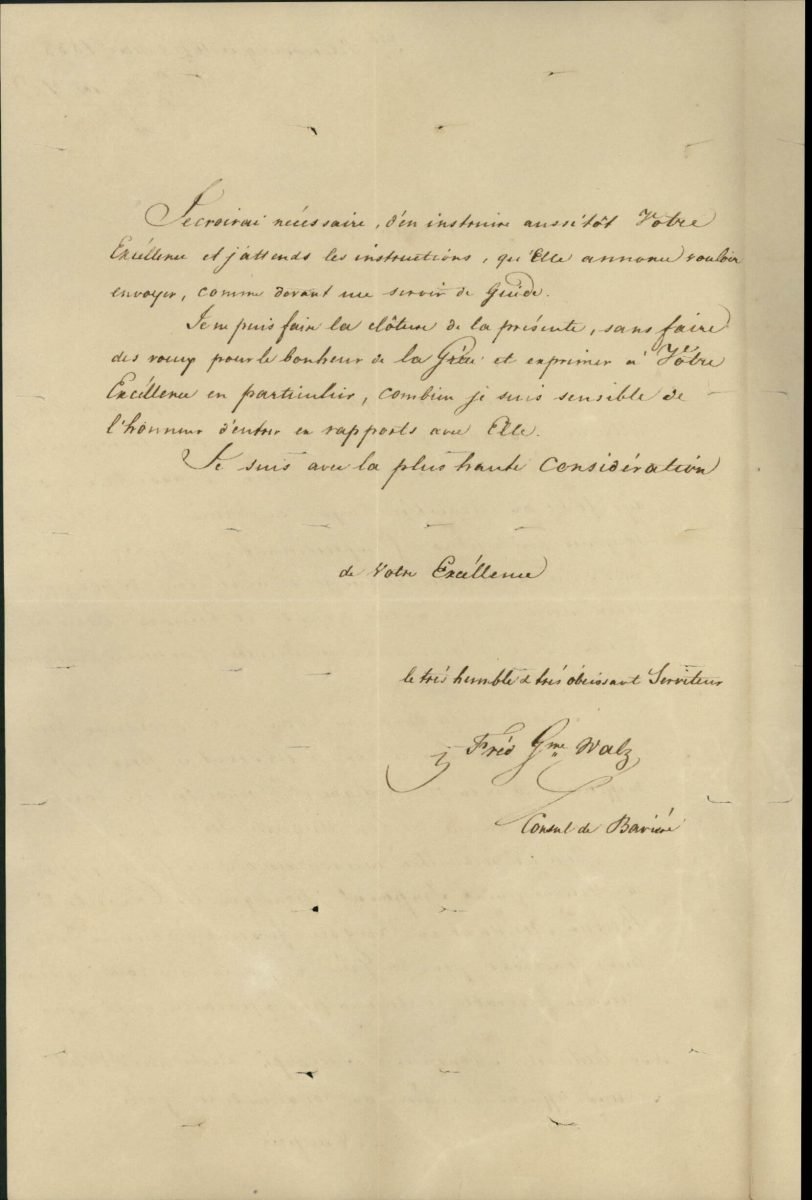 The Consul of Bavaria in St. Petersburg, Friedrich Wilhelm Walz, confirms that he undertakes the protection of Greek citizens Page 2