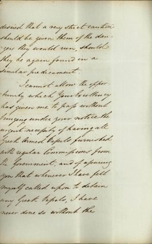 First and last two pages of an extensive letter from the Lord High Commissioner of the Ionian Islands, Frederick Adam, to Governor of Greece Ioannis Kapodistrias Page 2