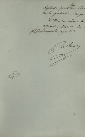 Prime Minister and Minister of Foreign Affairs of Greece Ignaz von Rudhart sends a letter to the Ambassador of Russia in Athens, Gavriil Catacazy, asking for the Russian Government’s intervention so that the first Consul of Greece in Tabriz, Pantias A. Rally, is swiftly recognized by the Persian Government Page 3