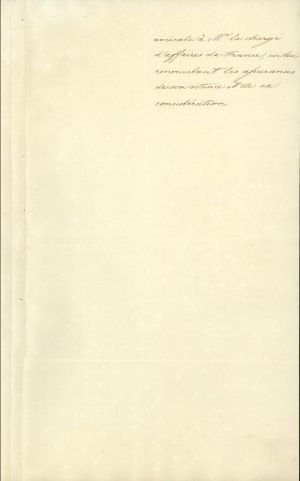 Μετάφραση της Διακοίνωσης της Υψηλής Πύλης προς τον Επιτετραμμένο της Γαλλίας στην Κωνσταντινούπολη με την οποία η Οθωμανική Κυβέρνηση αναγνωρίζει την εκλογή του Όθωνα στον θρόνο της Ελλάδας λέγοντας ότι βρίσκει το γεγονός «πολύ ικανοποιητικό» (“très agreeable”) σελ. 3